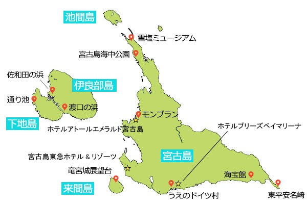 宮古諸島の地図