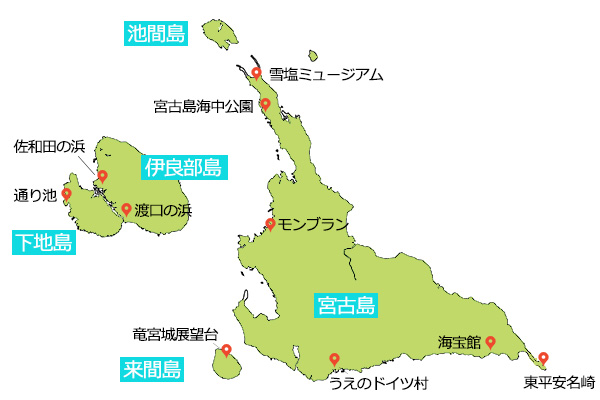 宮古諸島の地図