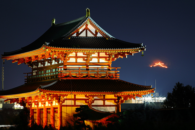 奈良大文字送り火（イメージ）