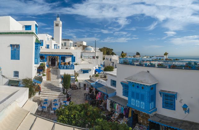 チュニジア シディ・ブ・サイド市内(イメージ)