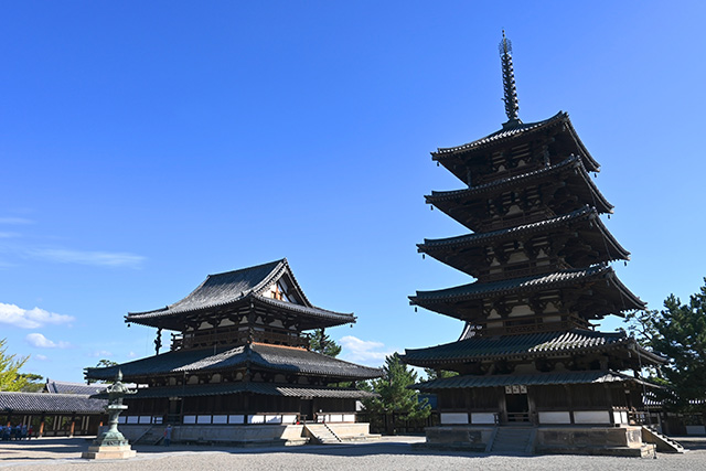 法隆寺 五重塔と金堂(イメージ)