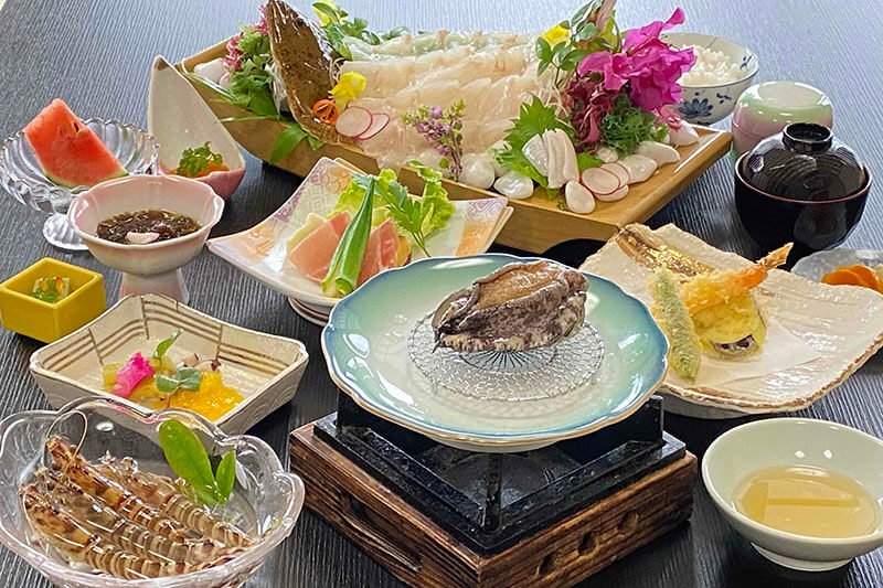 天草海鮮料理のご昼食（一例）