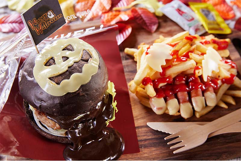 ソーセージワーフ ハロウィーンブラックバーガー