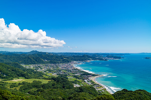 千葉の鋸山から見た景色